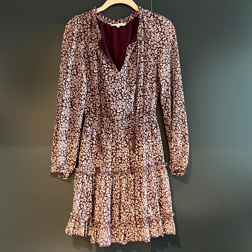 Rebecca Minkoff Rosemary High Neck Animal Print Dress - Size XXS